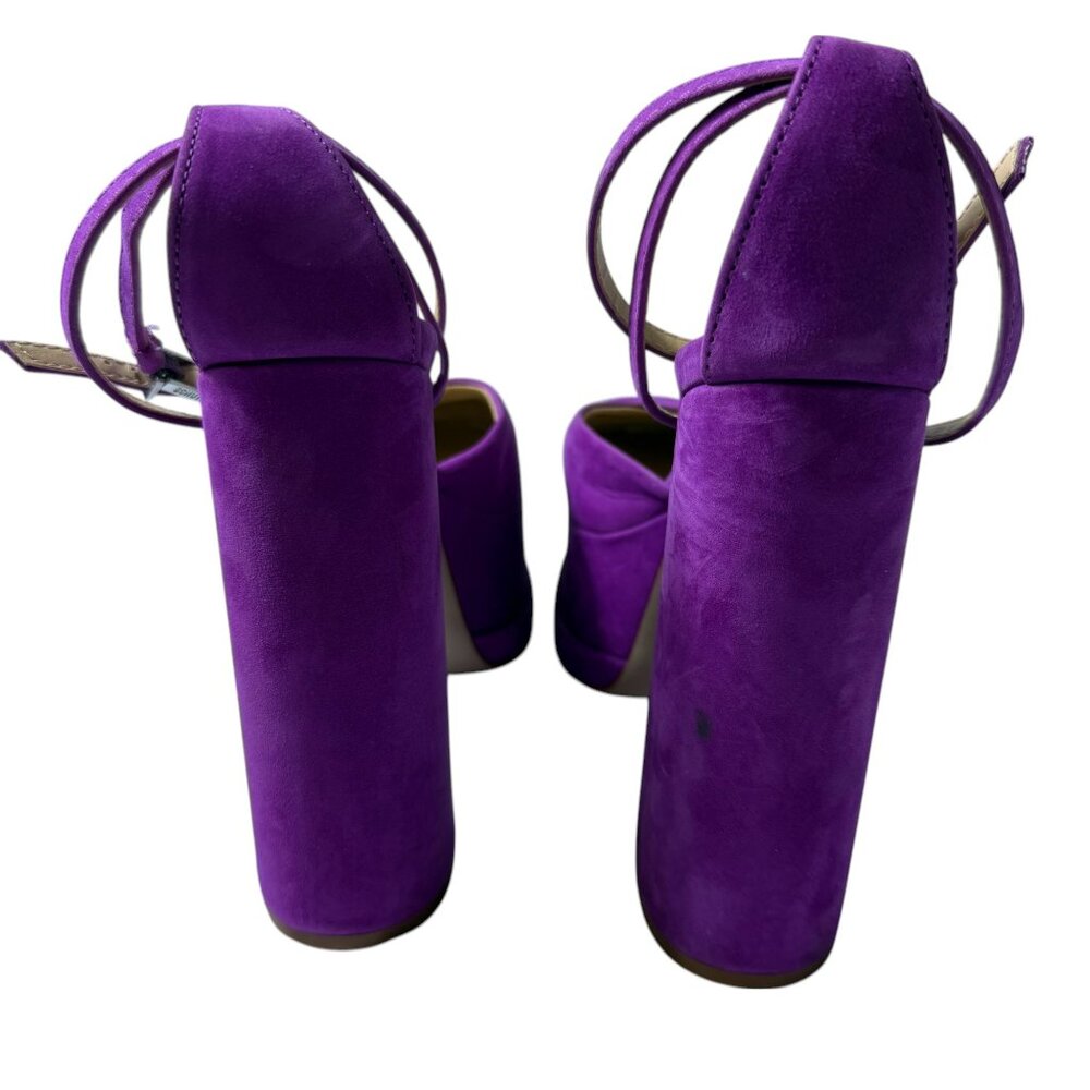 Schutz Luan Purple Suede Platform Heels β Size 7.5B - Picture 5 of 11